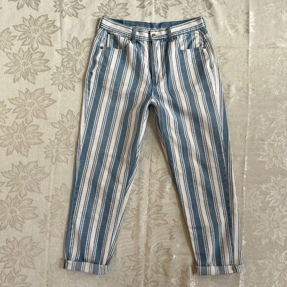 American Eagle Striped Mom Jeans High Rise Size 6 Regular - Picture 16 of 16